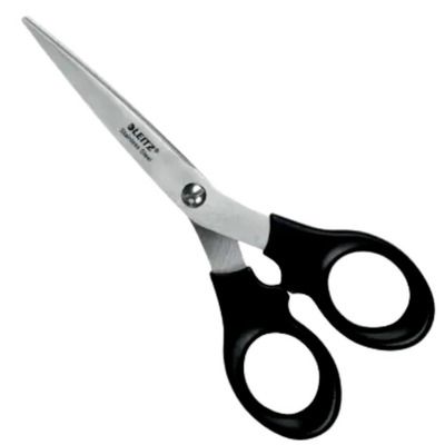 Foarfece pentru birou, otel inoxidabil, 165 mm, negru