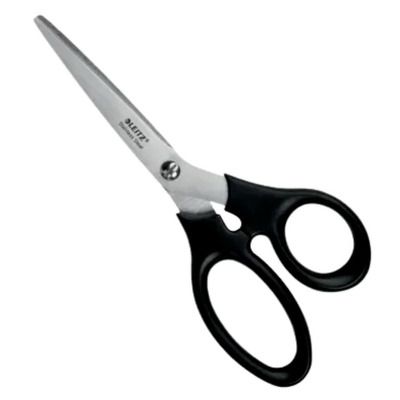 Foarfece pentru birou, otel inoxidabil, 185 mm, negru