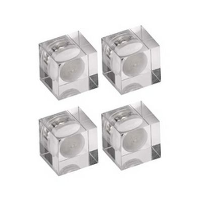 Magneti forma patrata, din acril 1,5 kg, 4 buc/set - transparenti