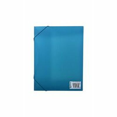 Mapa din plastic cu elastic pe colturi, latime 40mm, 800 microni, Optima - albastru transparent