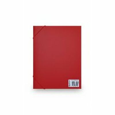 Mapa din plastic cu elastic pe colturi, latime 40mm, 800 microni, Optima - rosu transparent