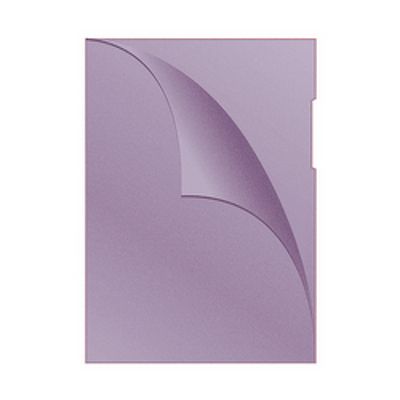 Mapa PP protectie documente A4, deschidere L, 120 microni, 100/set, mov