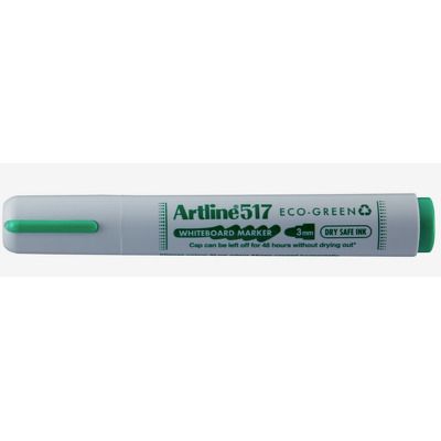 Marker pentru tabla de scris 517 Eco Green - Dry safe ink 48h, varf rotund 3.0mm - verde