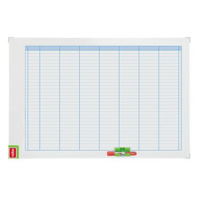 Organizator NOBO Performance, saptamanal, magnetic, 90x60 cm, kit de planificare inclus, albastru