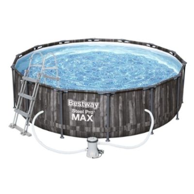 Piscina cu cadru Steel Pro Max Wood cu accesorii Bestway