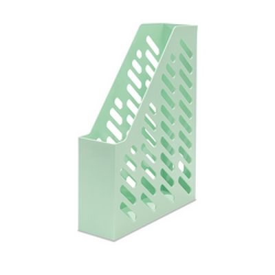 Suport vertical plastic pentru cataloage Klassik - verde pastel