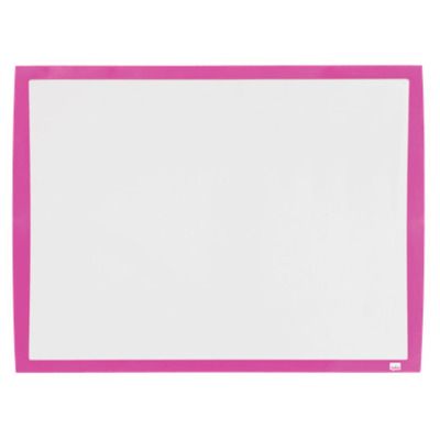 Tabla NOBO Joy, plastic, 43x58.5 cm, magnetica, include marker, burete si magneti, alb, rama roz