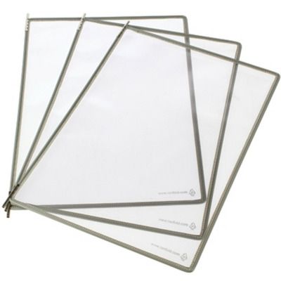 Buzunare prezentare pentru display, A4, (10 buc/set), rama metalica, DJOIS - gri