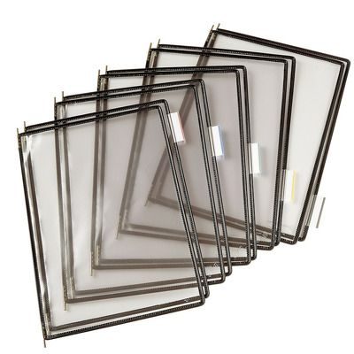 Buzunare prezentare pentru display, A4, (10 buc/set), rama metalica, DJOIS - negru