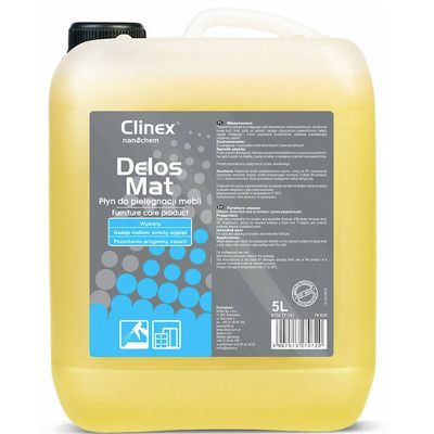 Delos Mat, 5 litri, cu pulverizator, solutie pentru curatat mobila, fara efect de stralucire