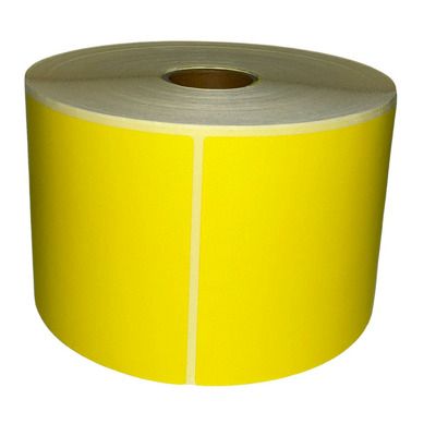 Etichete termice autoadezive, 100 x 150mm, 1000 etichete/rola, galben pastel
