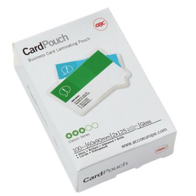 Folie laminare GBC, la cald, tip card, 60x90mm, 125 microni, 100 buc/set