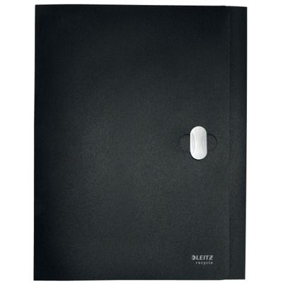 Mapa cu elastic Recycle Jumbo, PP cu amprenta CO2 neutra, partial reciclat, A4, 250coli, negru