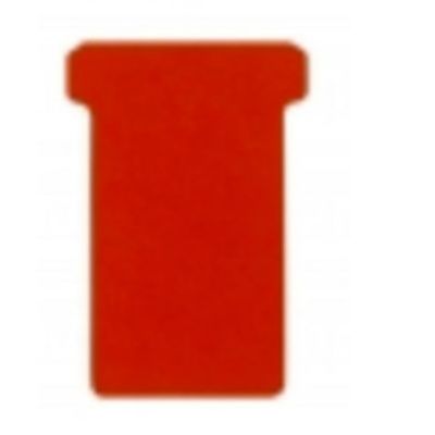 DJOIS T-cards, din hartie, 100buc/set, format 2 - (85 x 48mm, top 60mm) - rosu