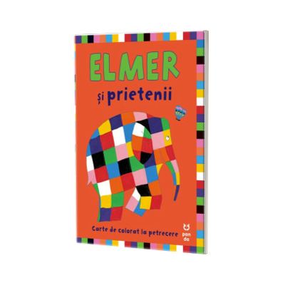 Elmer si prietenii lui, carte de colorat pentru petreceri