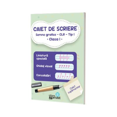 Caiet de scriere. Semne grafice - CLR - Tip 1 Clasa 1