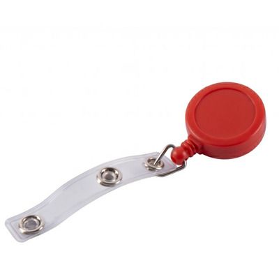 Dispozitiv cu snur retractabil pentru legitimatii, rotund - D20mm, clips curea