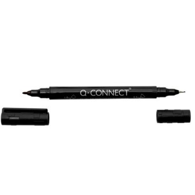 Marker CD/DVD cu 2 capete, varfuri - 0.4/1mm, negru