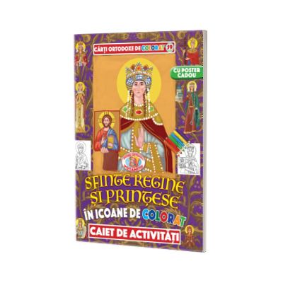 Sfinte regine si printese in icoane de colorat