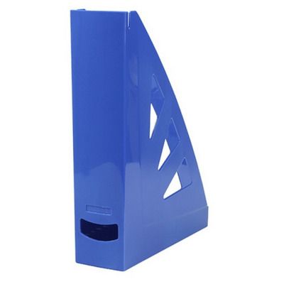 Suport vertical plastic pentru cataloage - albastru