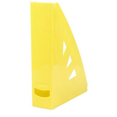 Suport vertical plastic pentru cataloage, galben