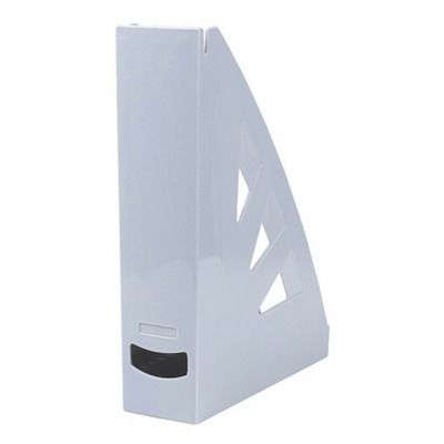 Suport vertical plastic pentru cataloage - gri