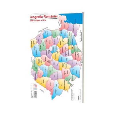 Harta Geografia Romaniei pentru clasa a IV - a