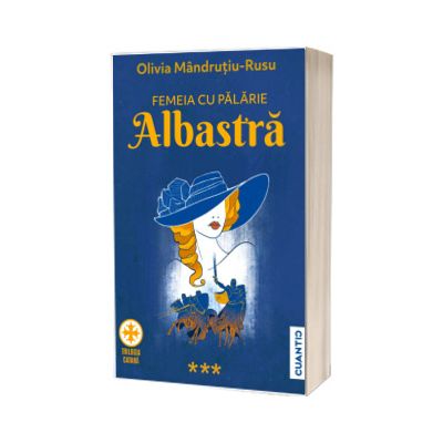 Femeia cu palarie albastra